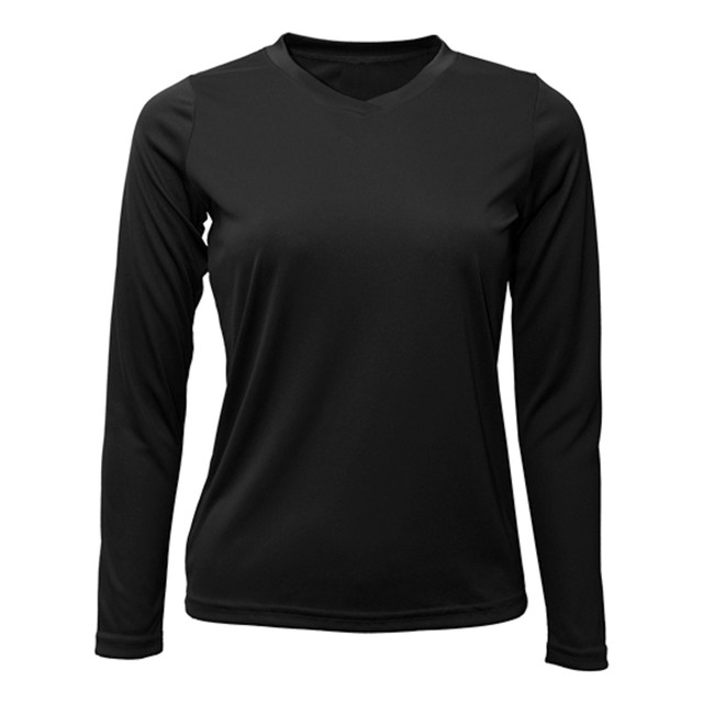 Women's Xtreme-Tek Long Sleeve V-Neck Performance T-Shirt available at www.impressathletix.com