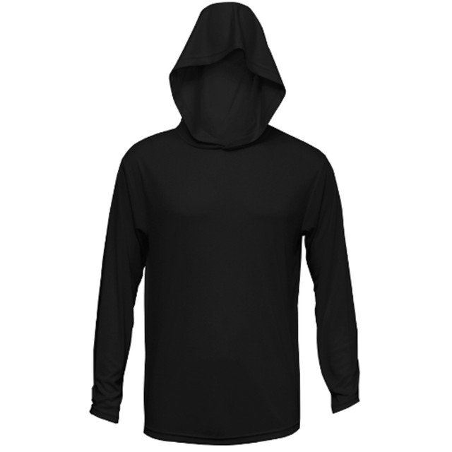 100% Polyester Performance Long Sleeve Hooded T-Shirt