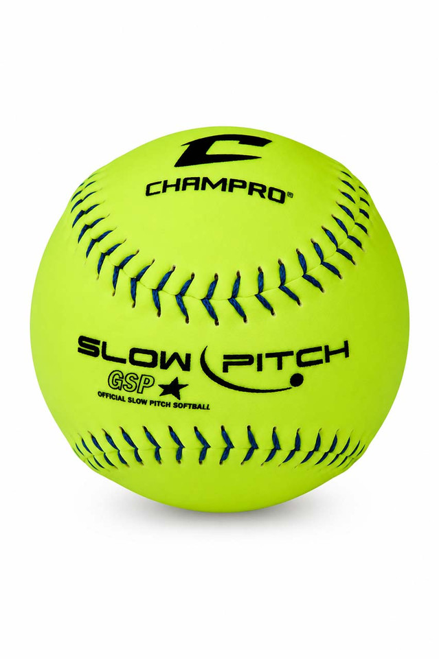 Champro Sports USSSA 12" Slowpitch Softball is an optic yellow ball.