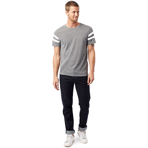 Eco-Jersey Football T-Shirt Front. Show your team pride with a personalized spirit jersey football t-Shirt at Impress Athletix.