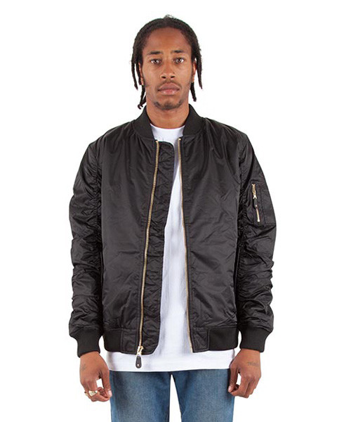 Adult Bomber Jacket by  Shaka Wear. The Bomber Jacket is thick and durable. Available in 5 colors at ImpressAthletix.com.