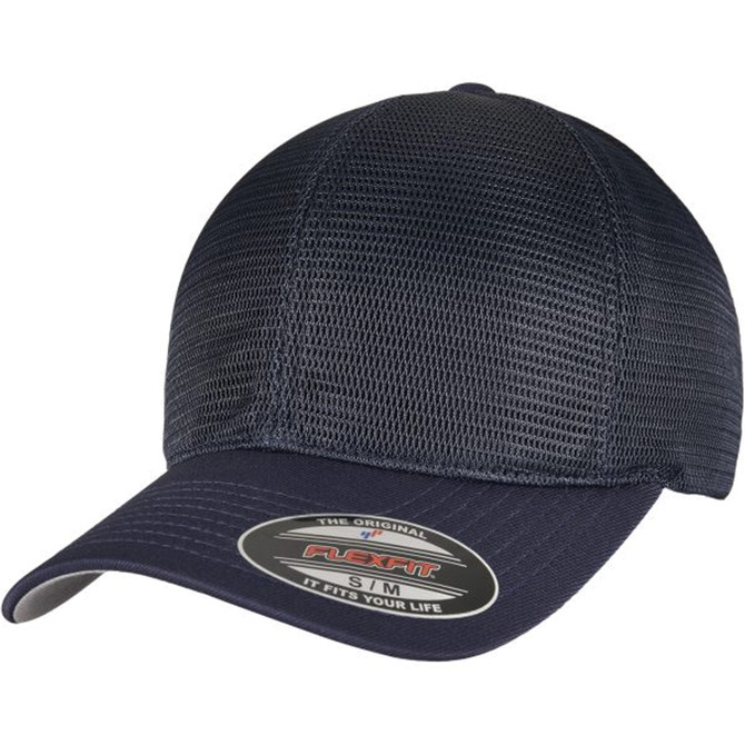 Navy Adult 6-Panel 360 Omnimesh Snapback Cap. The revolutionary all-around mesh meets the timeless YP Classics® collection.