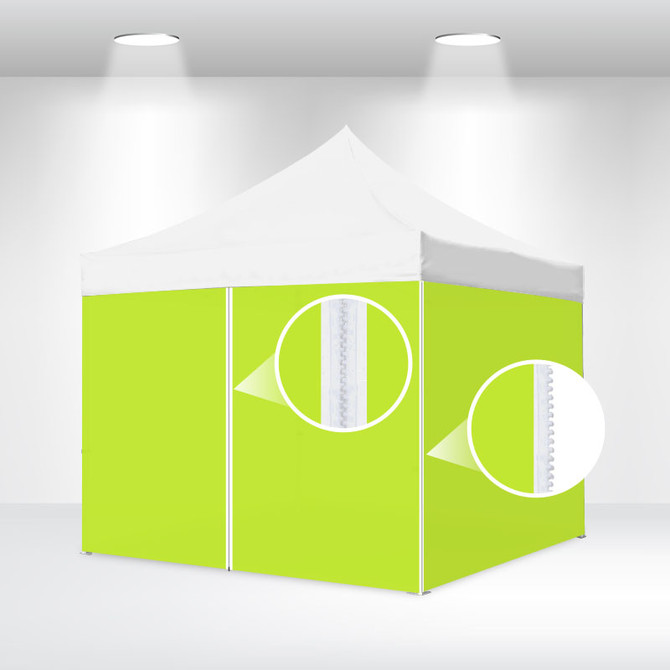 Full Tent Wall Middle and Corner Zipper Closure
