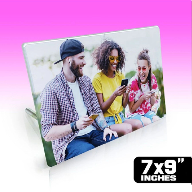 Custom Full Color Crystal Glass Plaque perfect for awards and photo memories