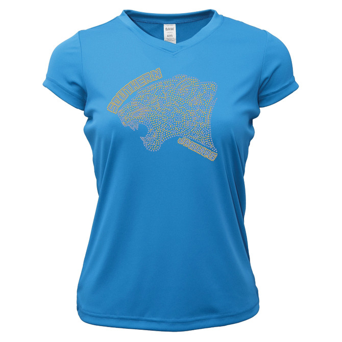 Southern Jaguars Bling Women's V-Neck Performance T-Shirt available at www.impressathletix.com