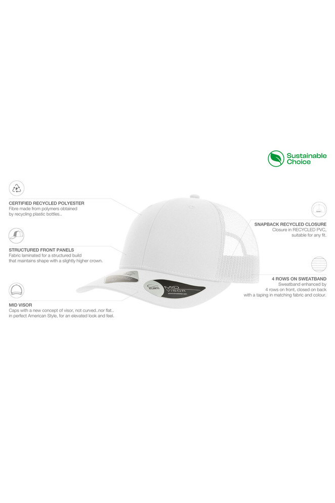 Atlantis Headwear Sustainable Trucker Cap features