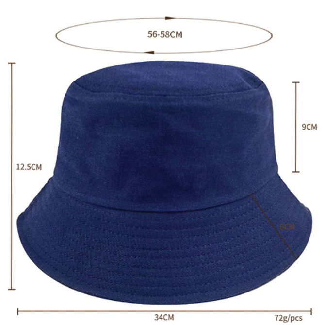 Cotton Twill Bucket Hat Dimensions