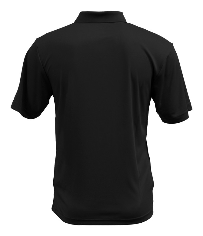 Short-sleeve polo back.