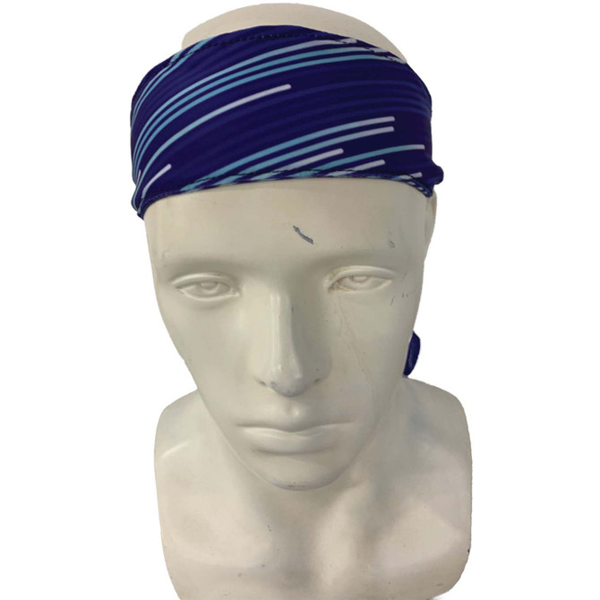 Purple/Blue Particle Trail Full-Color Printed Tie Headband