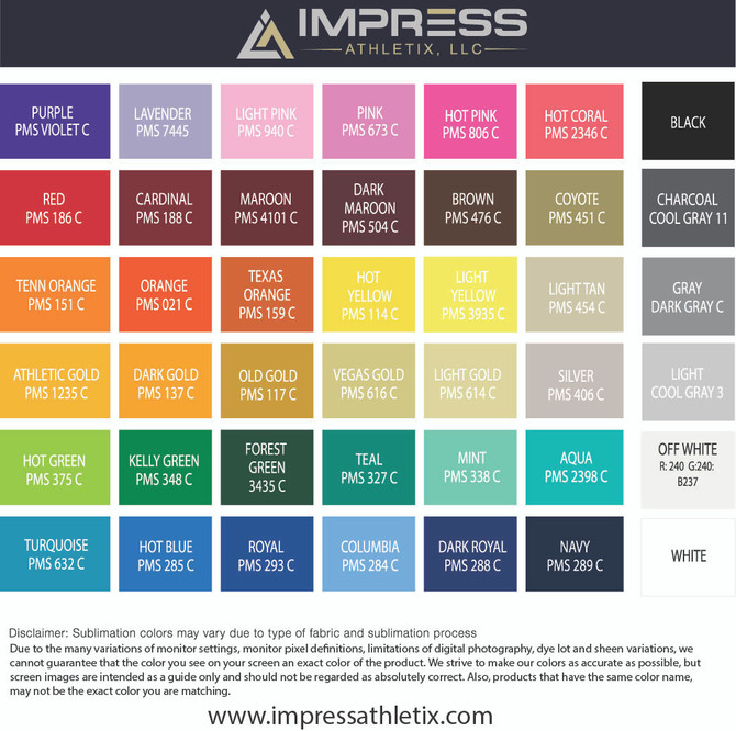 Stock Color Swatches