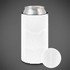 White Custom Tall Can Cooler Neoprene Collapsible - No Minimum Order