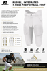 The Russell White Integrated 7-Piece Pad Football Pant delivers all-in-one football protection with built-in hip, tailbone, thigh, and knee pads sewn directly into the pant. Designed for youth and adult football players, these integrated football pants provide secure pad placement, enhanced comfort, and game-ready performance. Available through Impress Athletix, an authorized Momentec Brands dealer, these football pants are ideal for practices, games, camps, and team uniform programs.