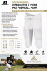 The Youth Russell White Integrated 7-Piece Pad Football Pant delivers all-in-one football protection with built-in hip, tailbone, thigh, and knee pads sewn directly into the pant. Designed for youth and adult football players, these integrated football pants provide secure pad placement, enhanced comfort, and game-ready performance. Available through Impress Athletix, an authorized Momentec Brands dealer, these football pants are ideal for practices, games, camps, and team uniform programs.