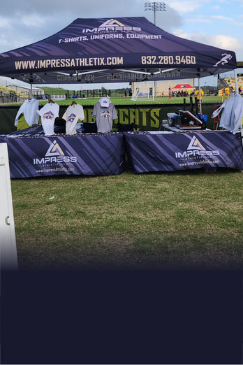 Impress Athletix event merchandise tent