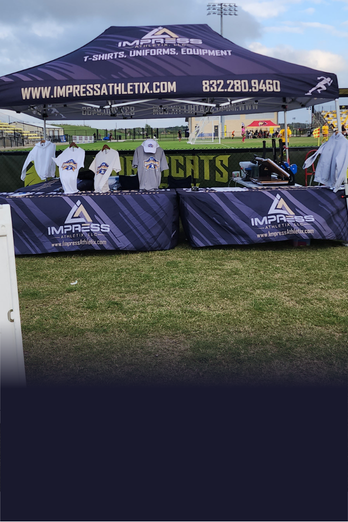 Impress Athletix event merchandise tent