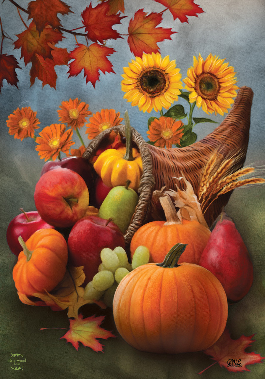 Briarwood Lane Cornucopia Garden Flag
