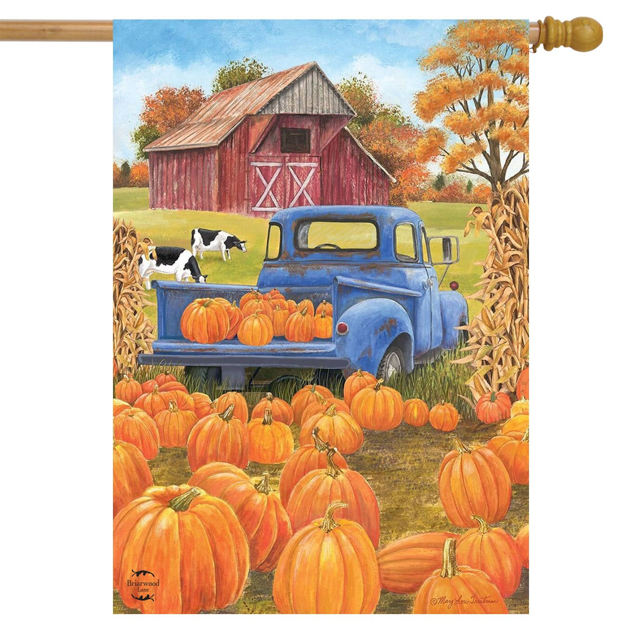 Briarwood Lane Pumpkin Patch Pickup House Flag