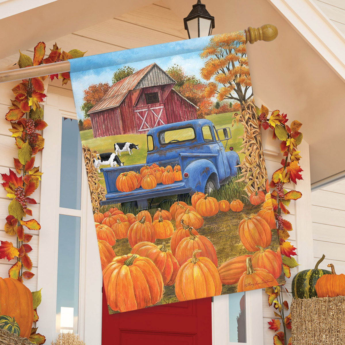 Briarwood Lane Pumpkin Patch Pickup House Flag - Thumbnail 4