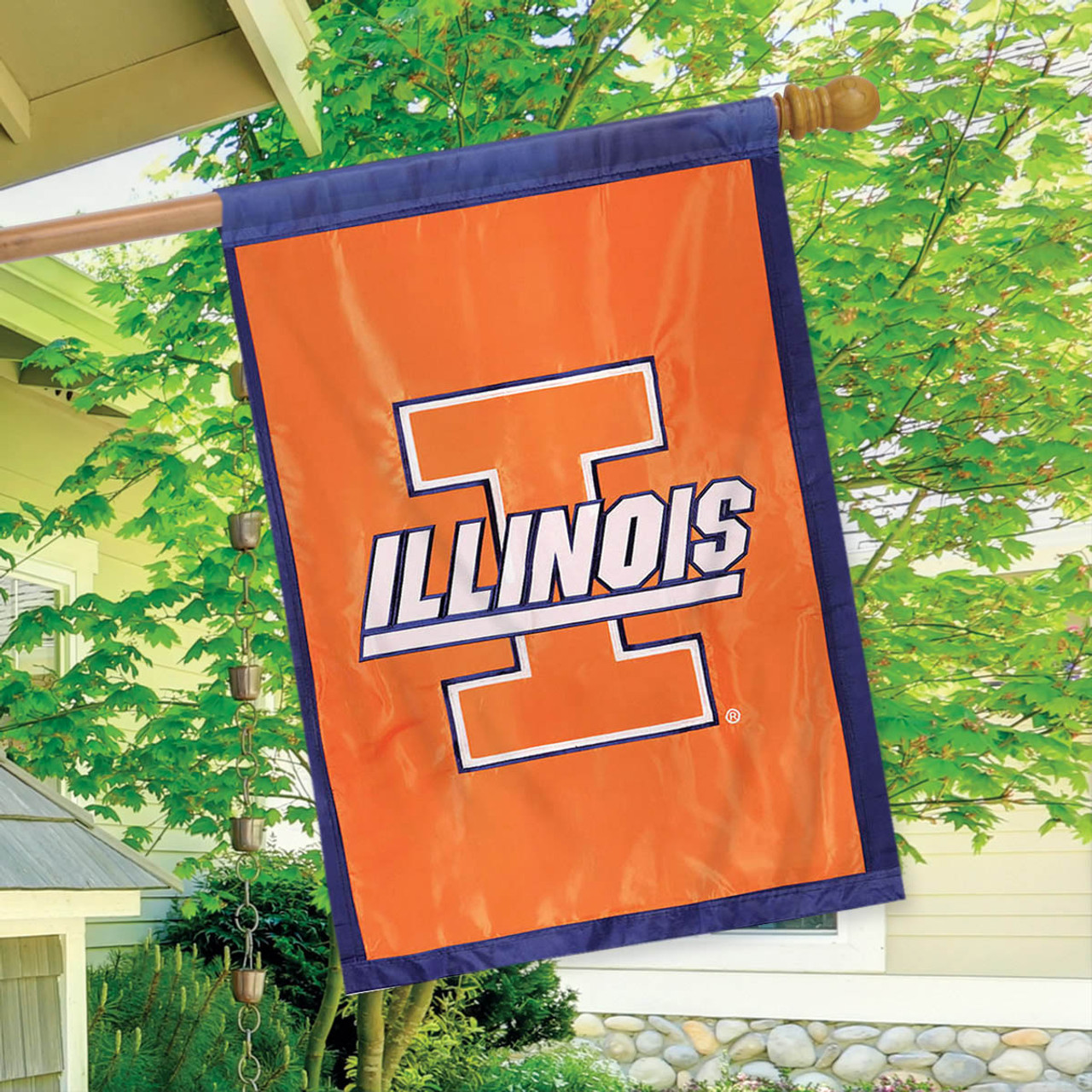 Illinois Fighting Illini 2-Sided Vertical Flag