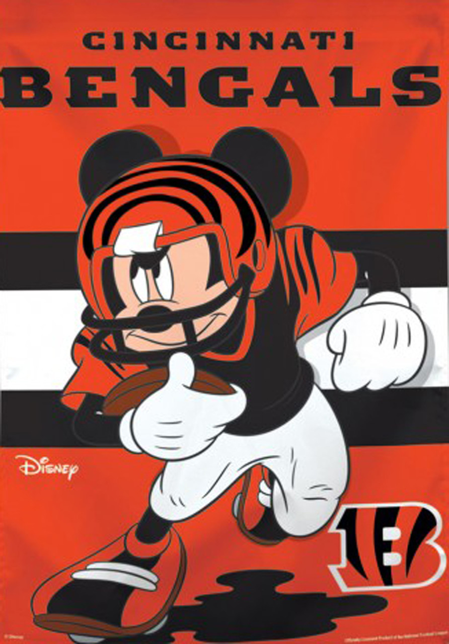 Cincinnati Bengals NFL Mickey Mouse Football House Flag