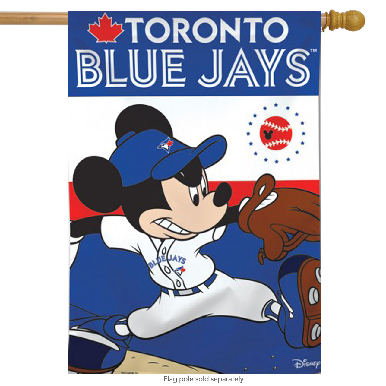 Toronto Blue Jays MLB Mickey Mouse Baseball House Flag