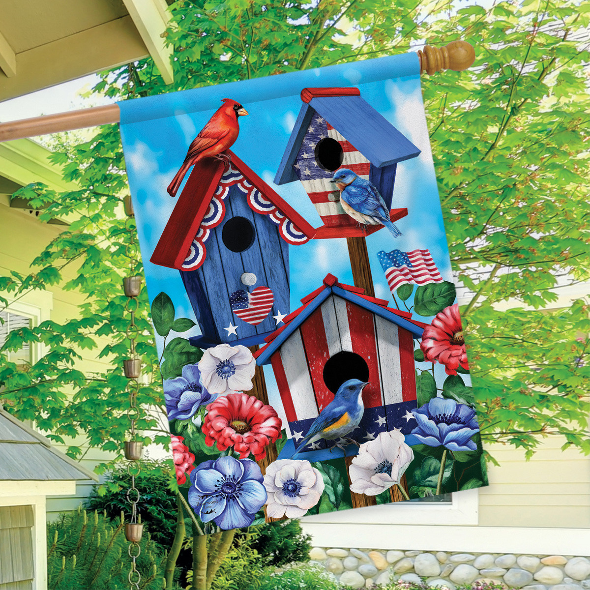 American Birdhouses Summer House Flag - Briarwood Lane