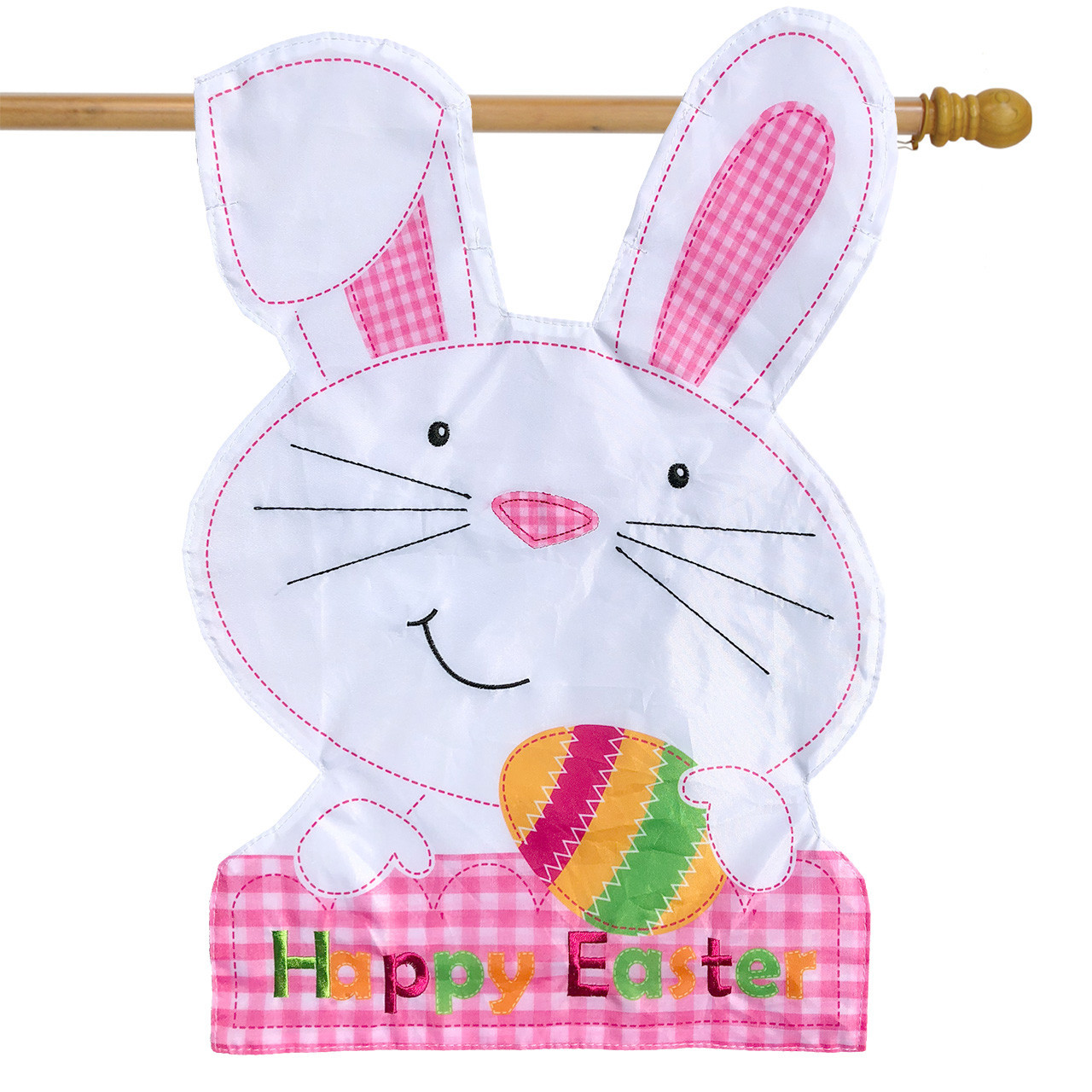 Briarwood Lane Easter Bunny Applique House Flag - Thumbnail 3