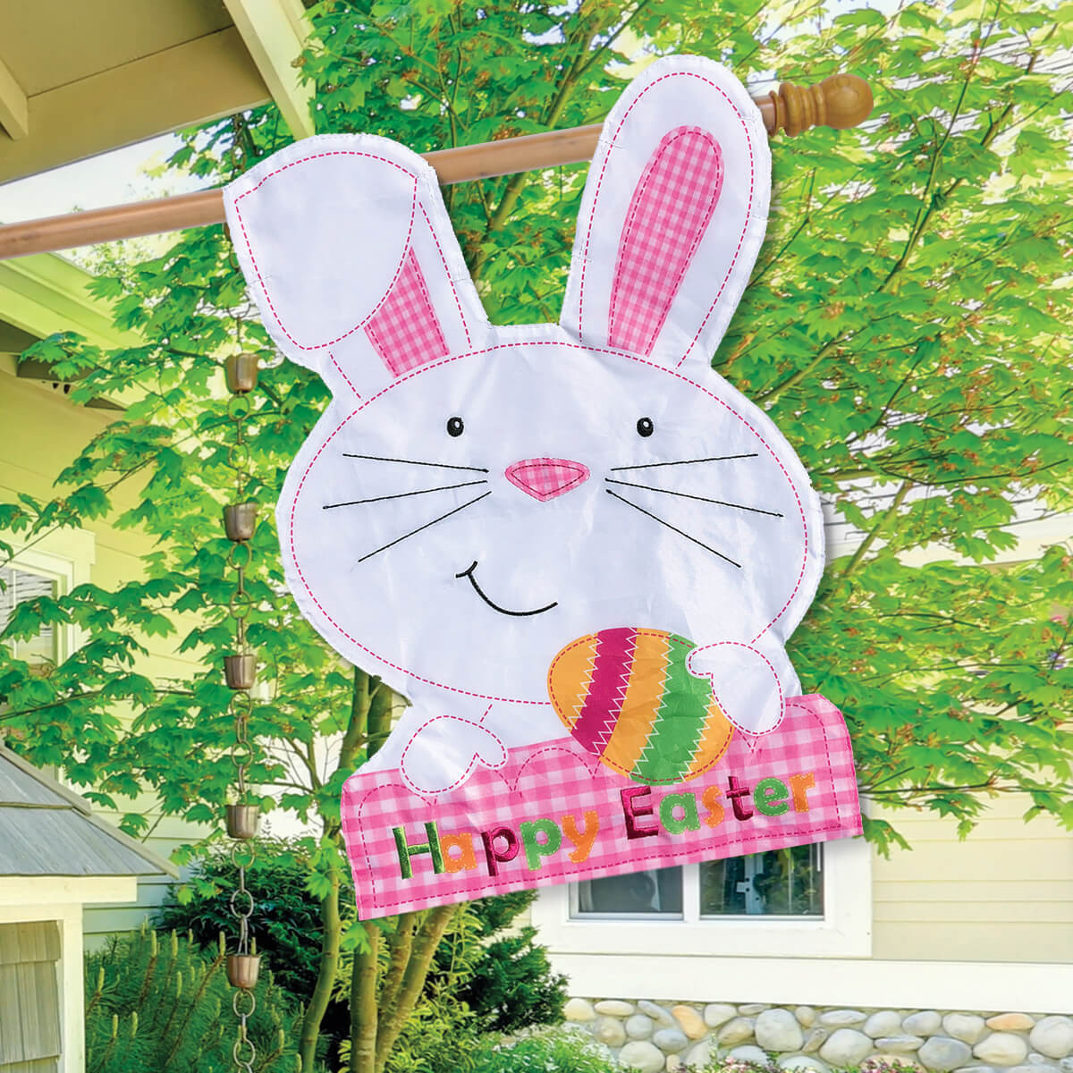 Briarwood Lane Easter Bunny Applique House Flag - Thumbnail 2