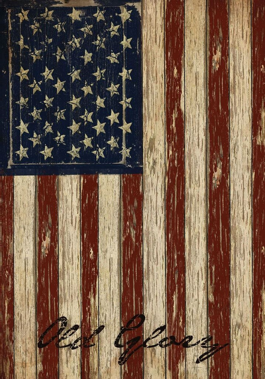 Old Glory Patriotic Primitive Garden Flag - Briarwood Lane