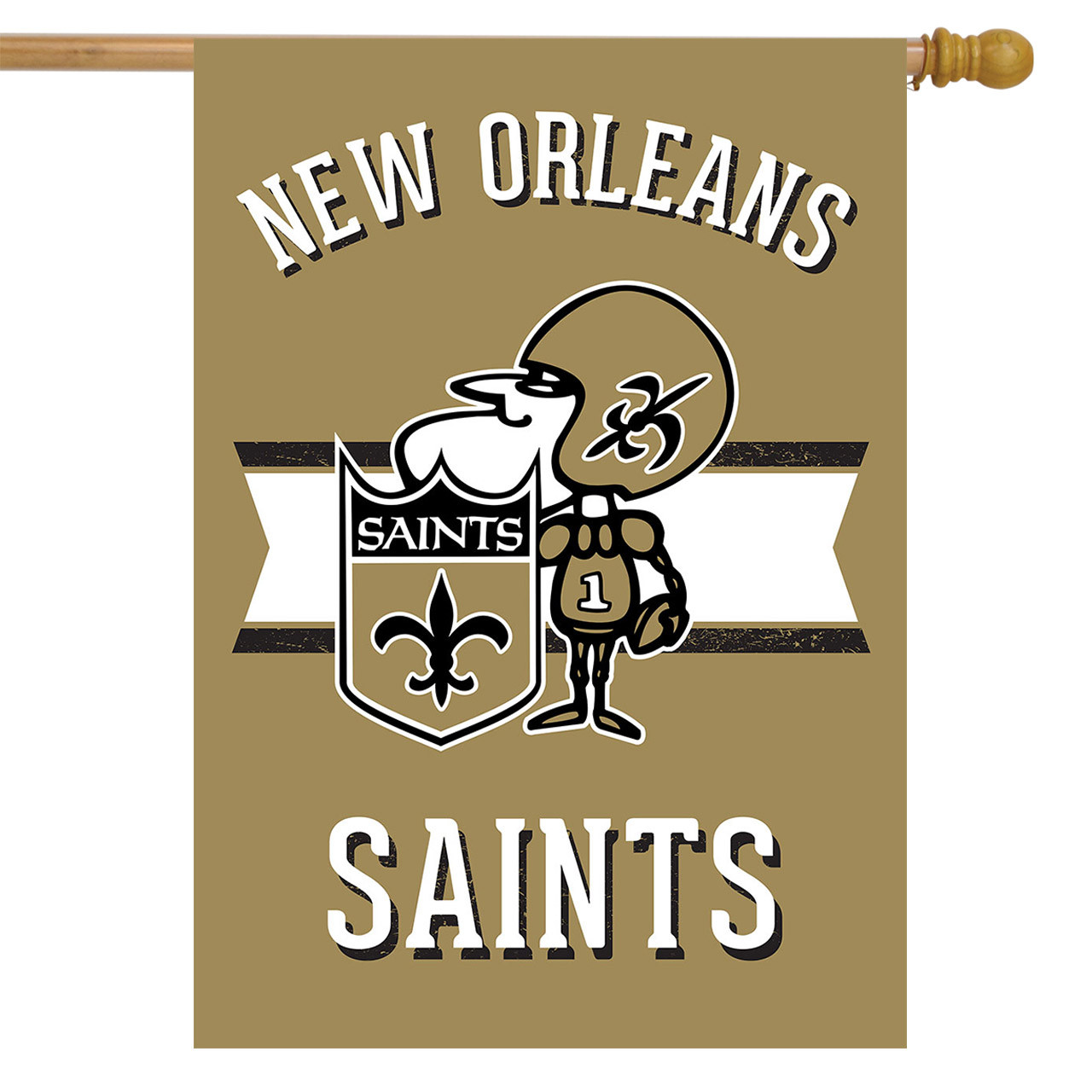 Briarwood Lane Retro New Orleans Saints House Flag