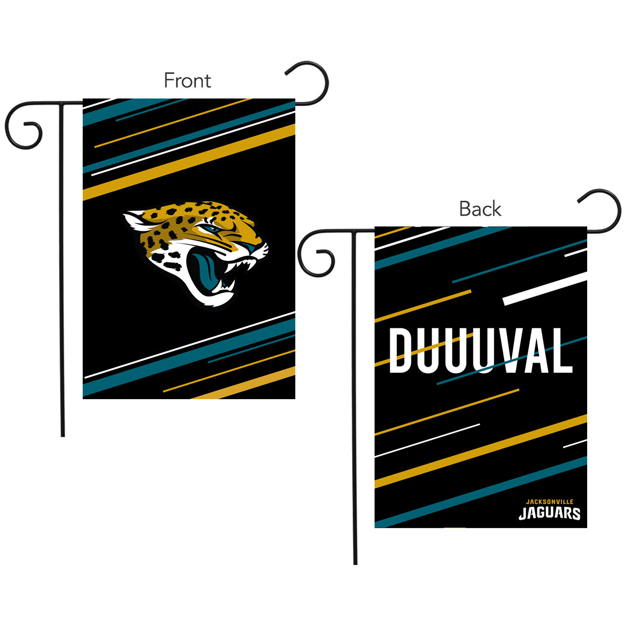 Officially Licensed NFL Flag 3 Plank Wall Sign - Jacksonville Jaguars