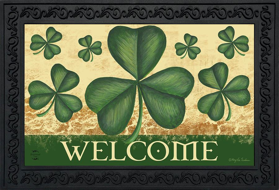 Shamrock Welcome St. Patrick's Day Doormat - Briarwood Lane