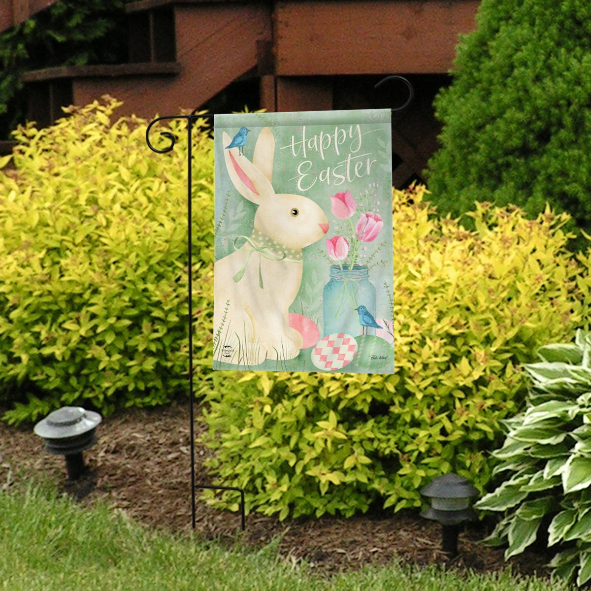 Briarwood Lane Easter Bunny and Tulips Garden Flag - Thumbnail 5
