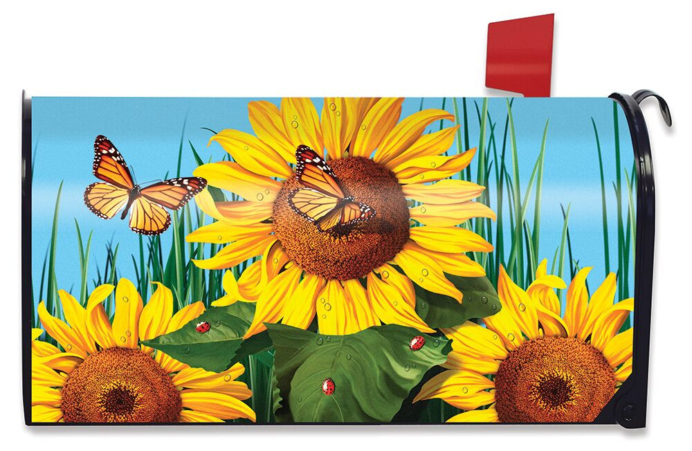 Briarwood Lane Sunflower Field Mailbox Cover