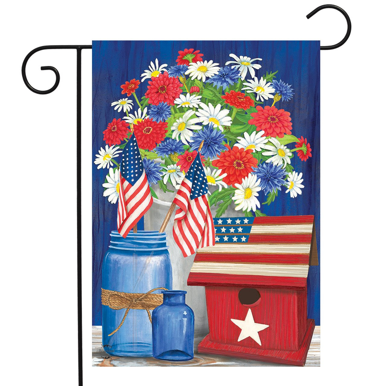 Red White and Blue Patriotic Garden Flag - Briarwood Lane