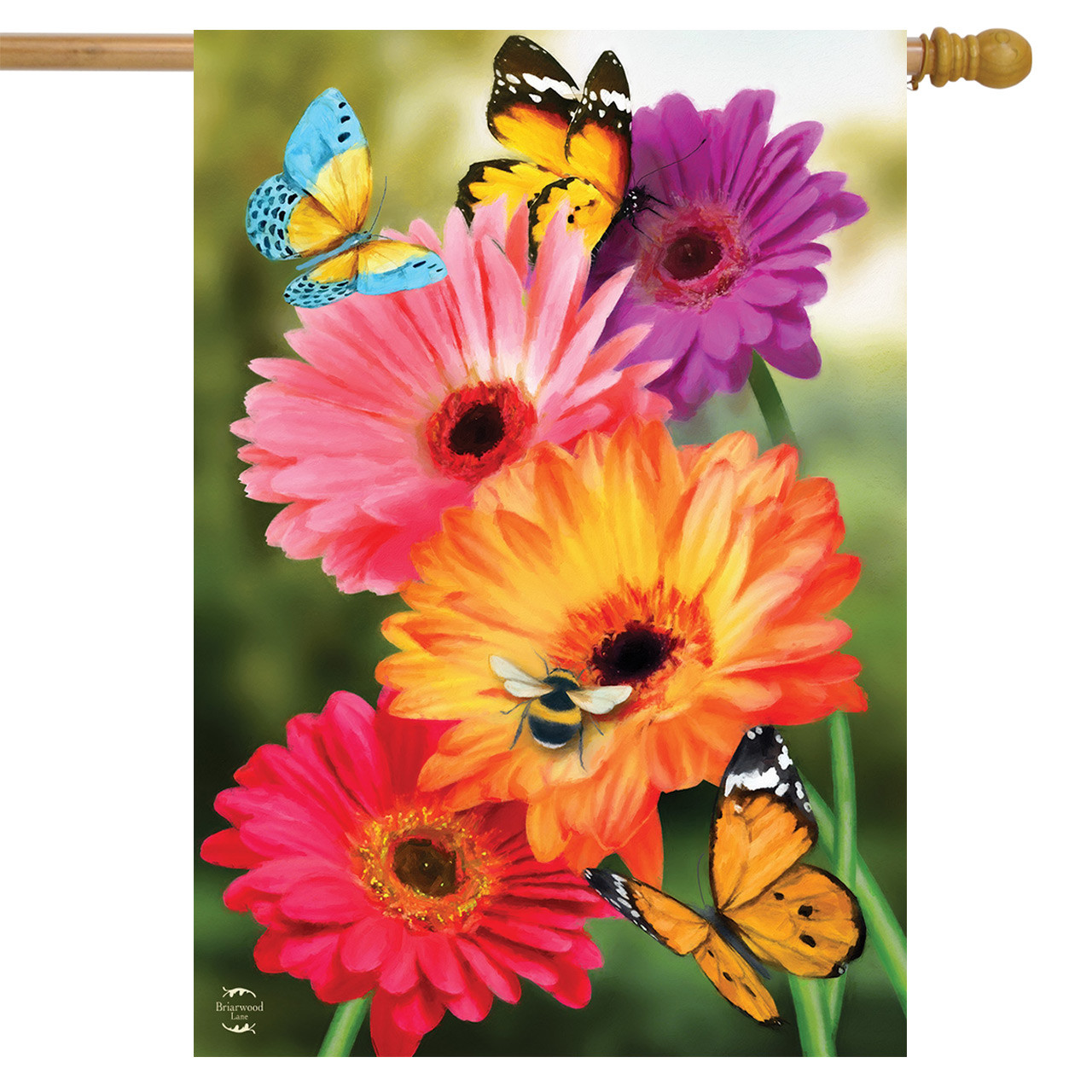 Briarwood Lane Garden Gerber Daisies House Flag