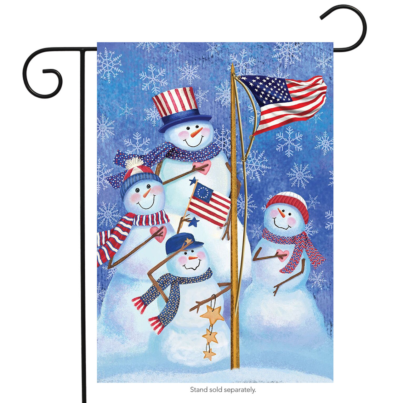 Briarwood Lane American Snowmen Winter Doormat Welcome Indoor/Outdoor 30 x 18