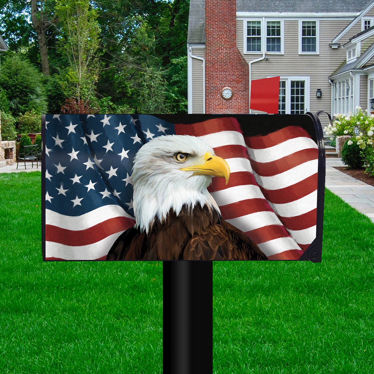 American Eagle Patriotic Mailbox Cover - Briarwood Lane