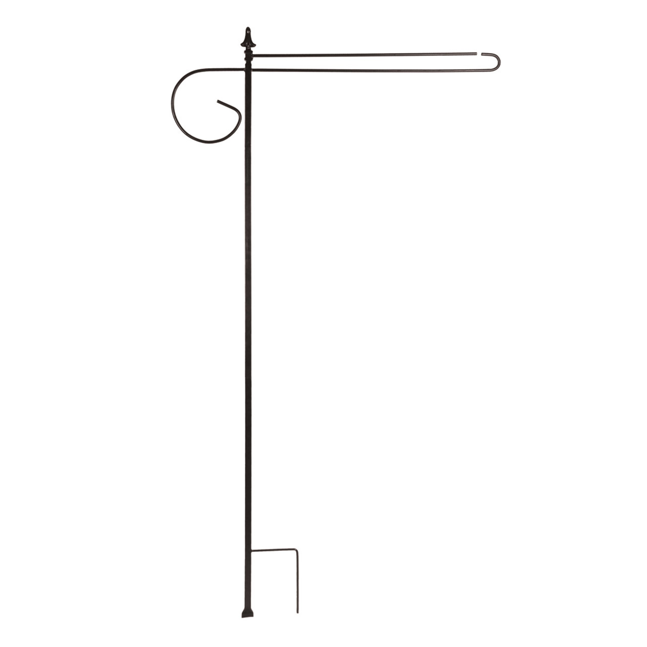 3 Piece Wrought Iron Wrap-Around House Flag Stand ...