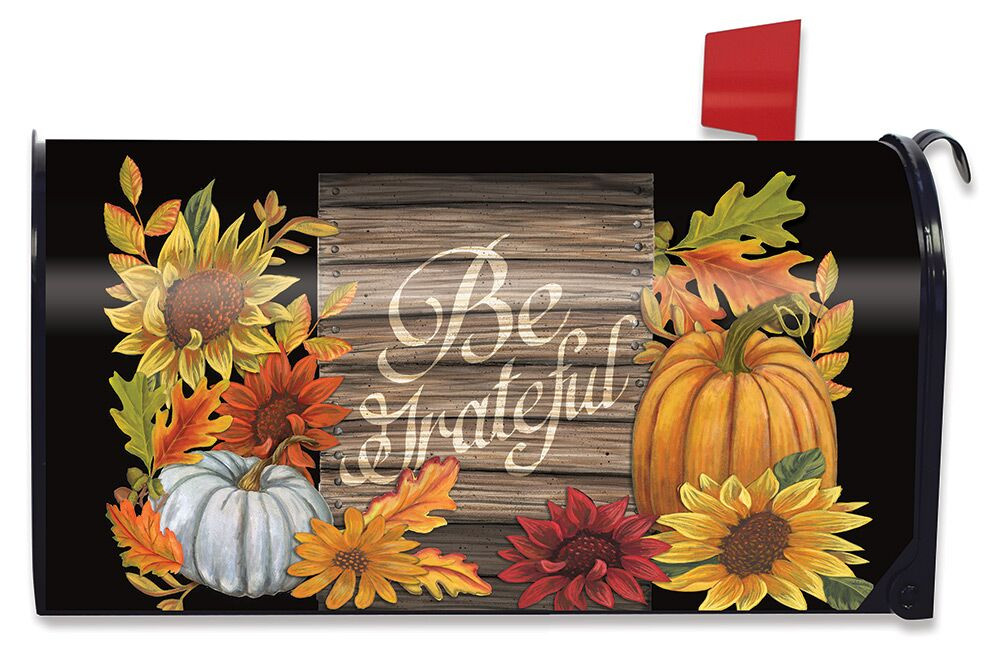 Be Grateful Fall Mailbox Cover - Thumbnail 4