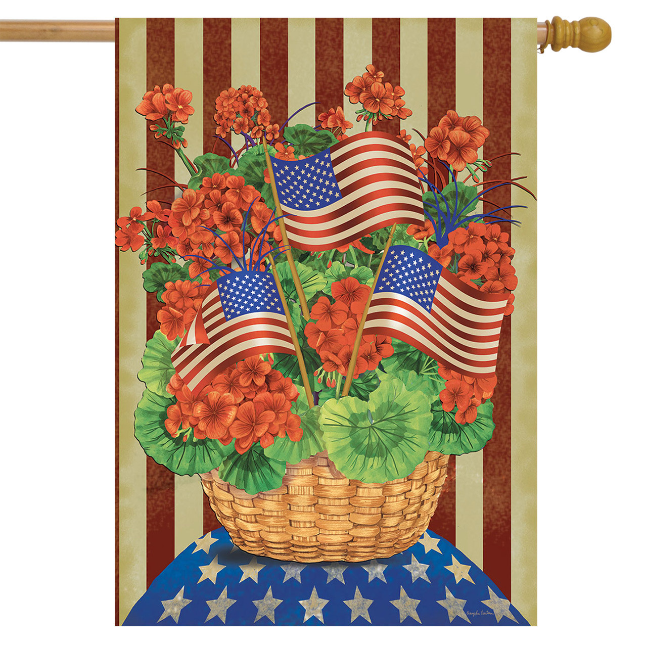 Patriotic Planter House Flag - Thumbnail 2