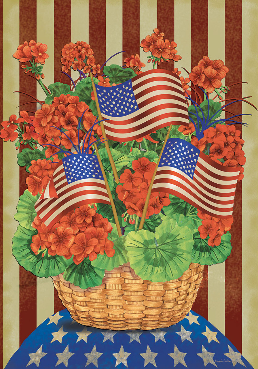 Patriotic Planter House Flag - Thumbnail 3