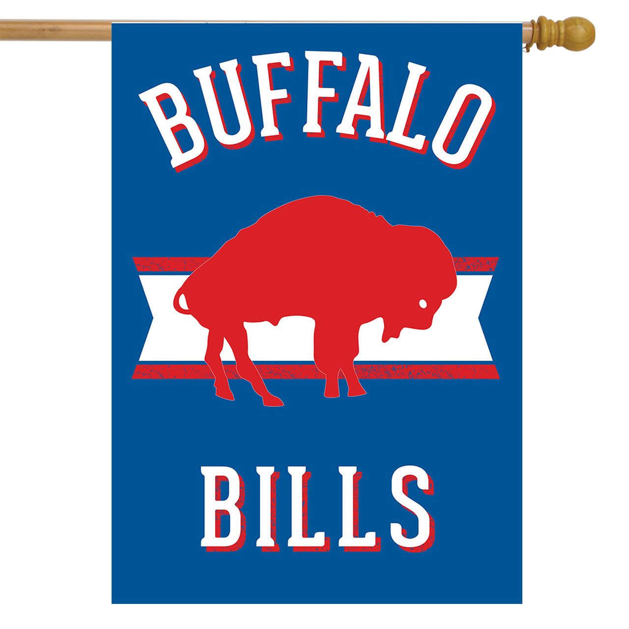 : Buffalo Bills Helmet Garden Flag and Flagpole Mount