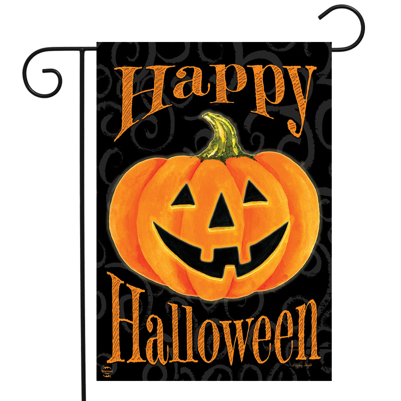 Glowing Jack-O-Lantern Halloween Garden Flag