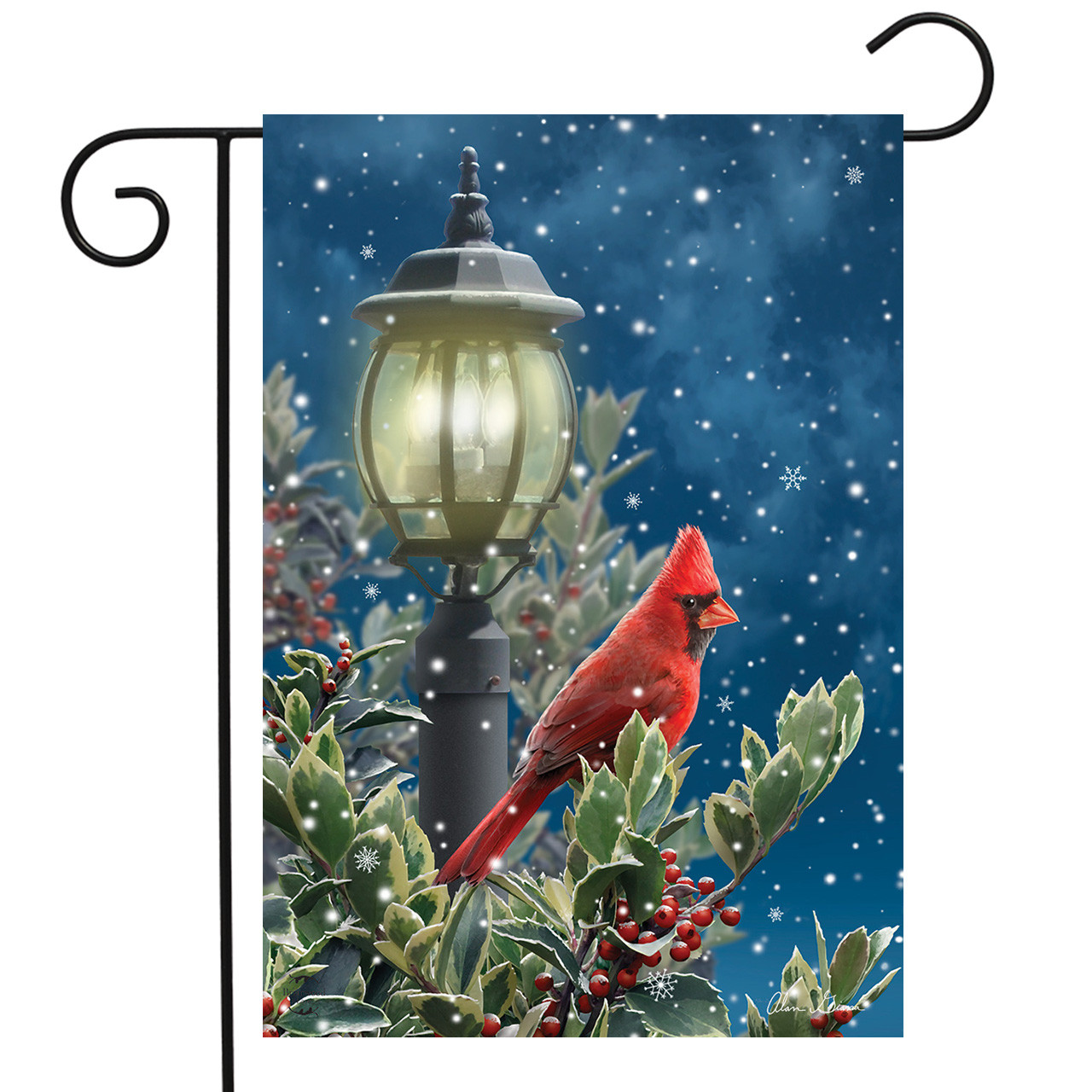 Briarwood Lane Winter Solitude Cardinal Garden Flag - Thumbnail 3