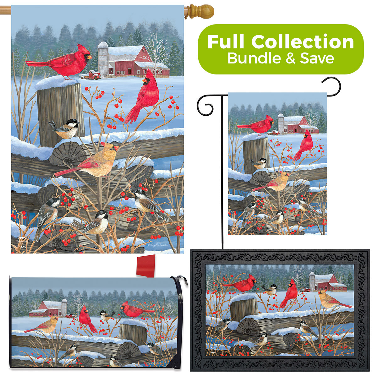 Briarwood Lane Birds of Winter Cardinals Collection