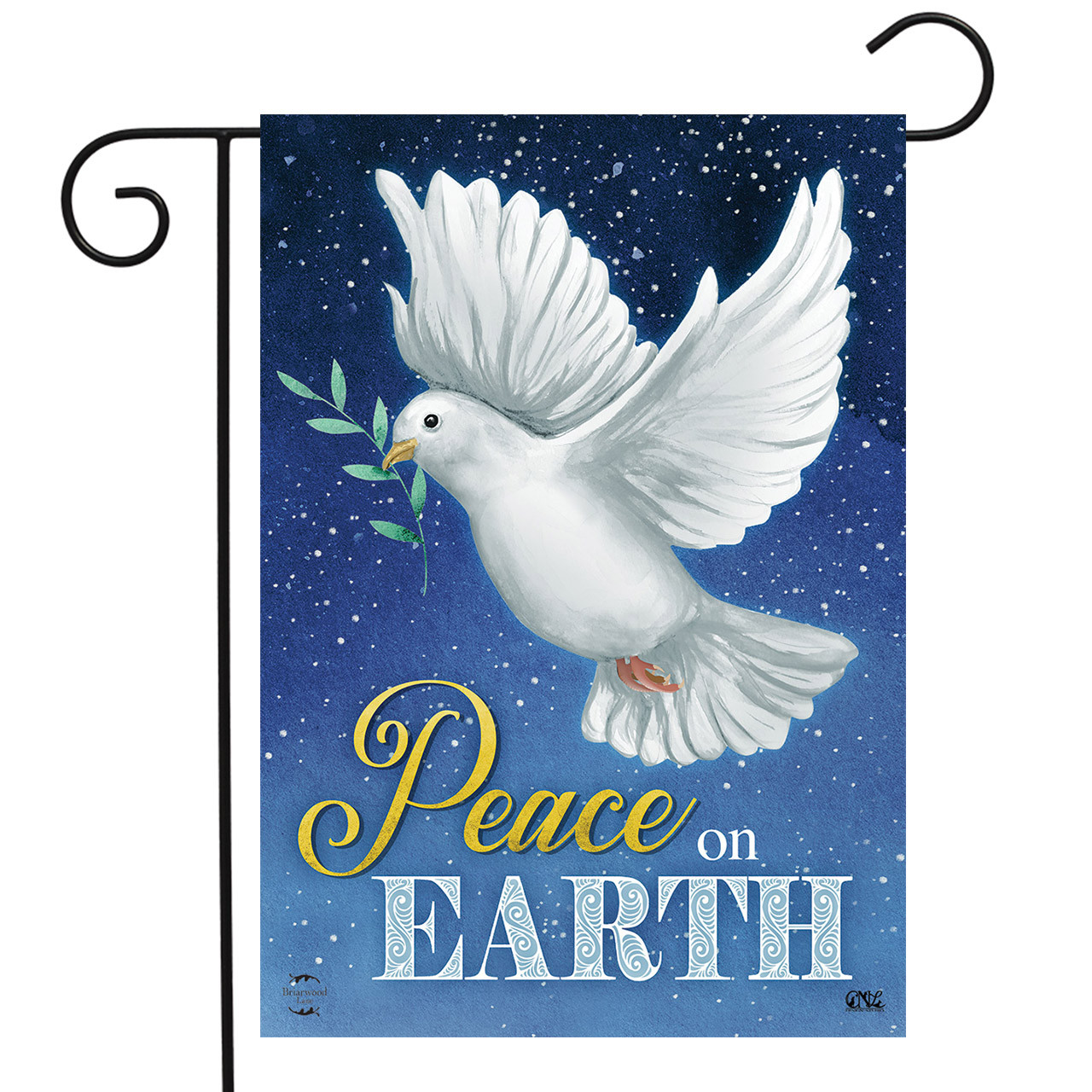 Briarwood Lane Peace on Earth Dove Christmas Garden Flag - Thumbnail 2