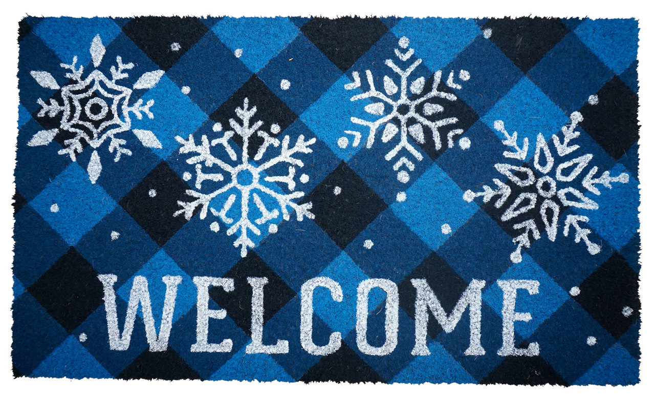 Briarwood Lane American Snowmen Winter Doormat Welcome Indoor/Outdoor 30 x 18