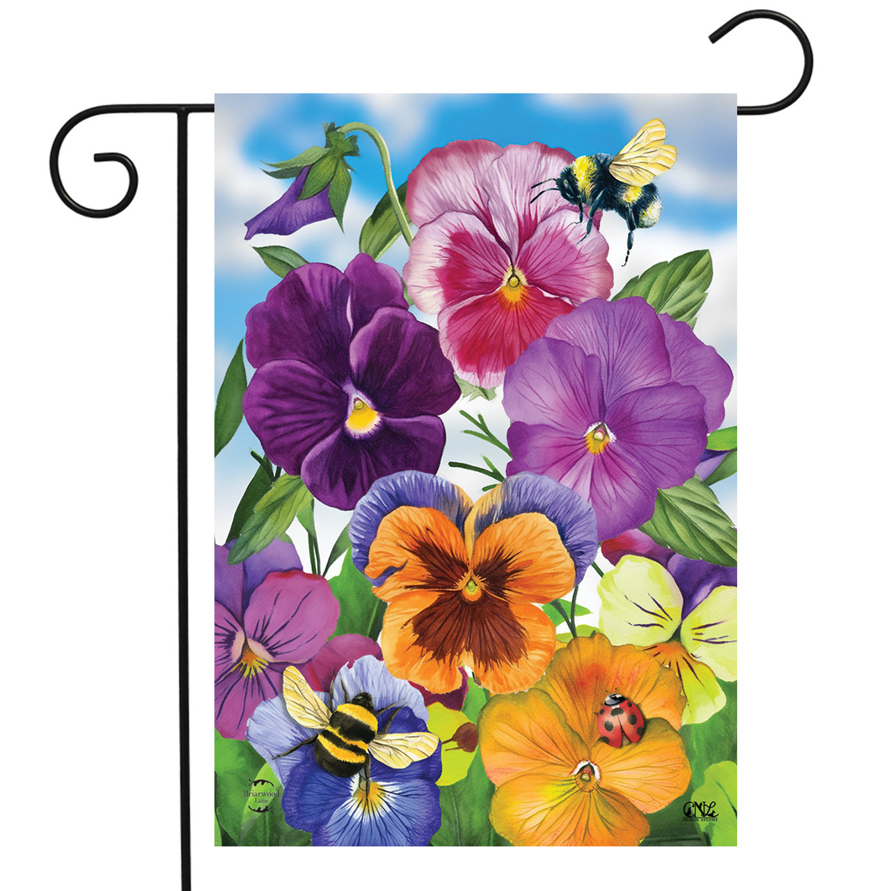 Pansies Seasonal Garden Flag - Briarwood Lane