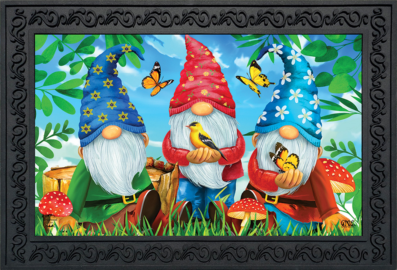 Gnome Place Like Gnome, Spring Doormat, Summer Doormat